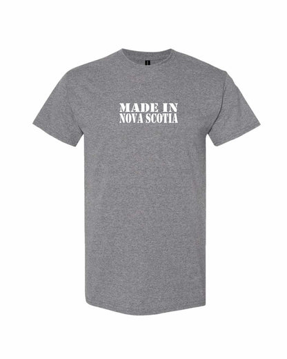 Made In Nova Scotia ( White Lettering) Full mens-tee