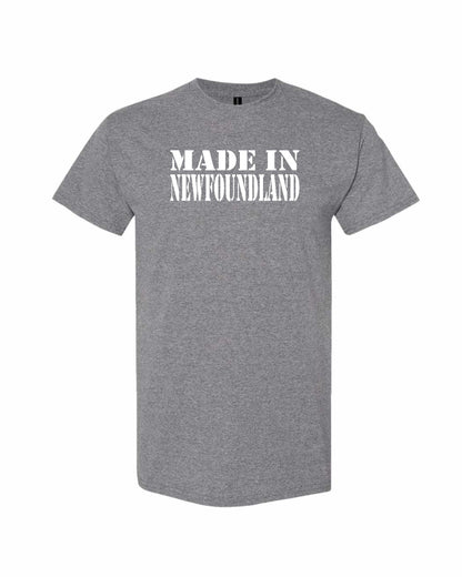 Made In Newfoundland ( White Lettering) Full Men's Tee