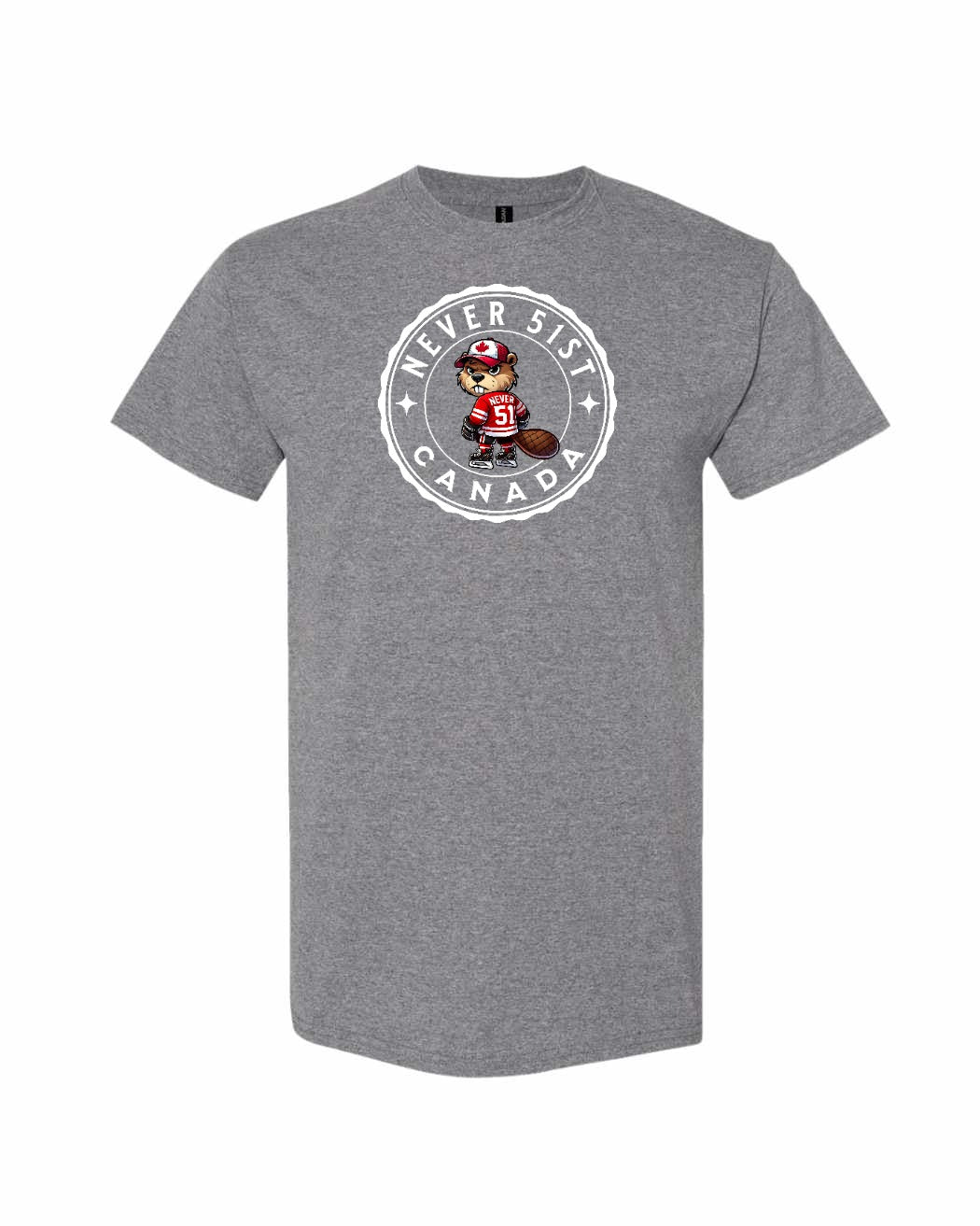 Never 51st Beaver Men's tee - Gildan Canada (sewn Internationally)