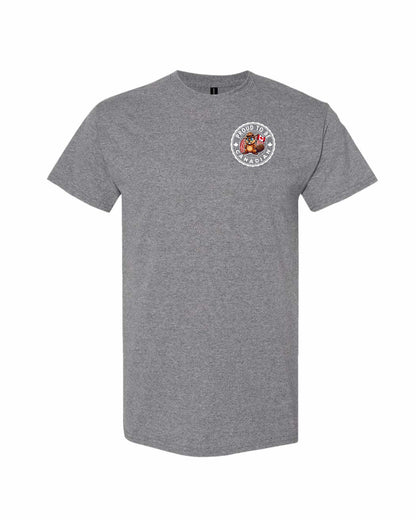 Proud to be Canadian Beaver Left Chest Men's Tee