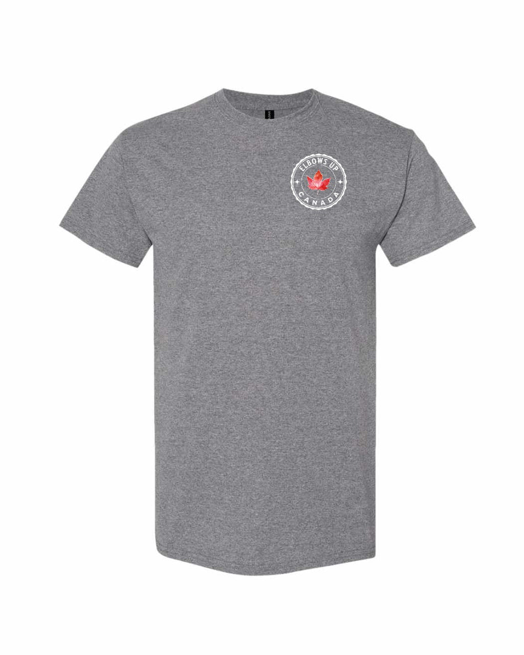Elbows up Leaf Left Chest Men's Tee - Gildan Canada (sewn Internationally)