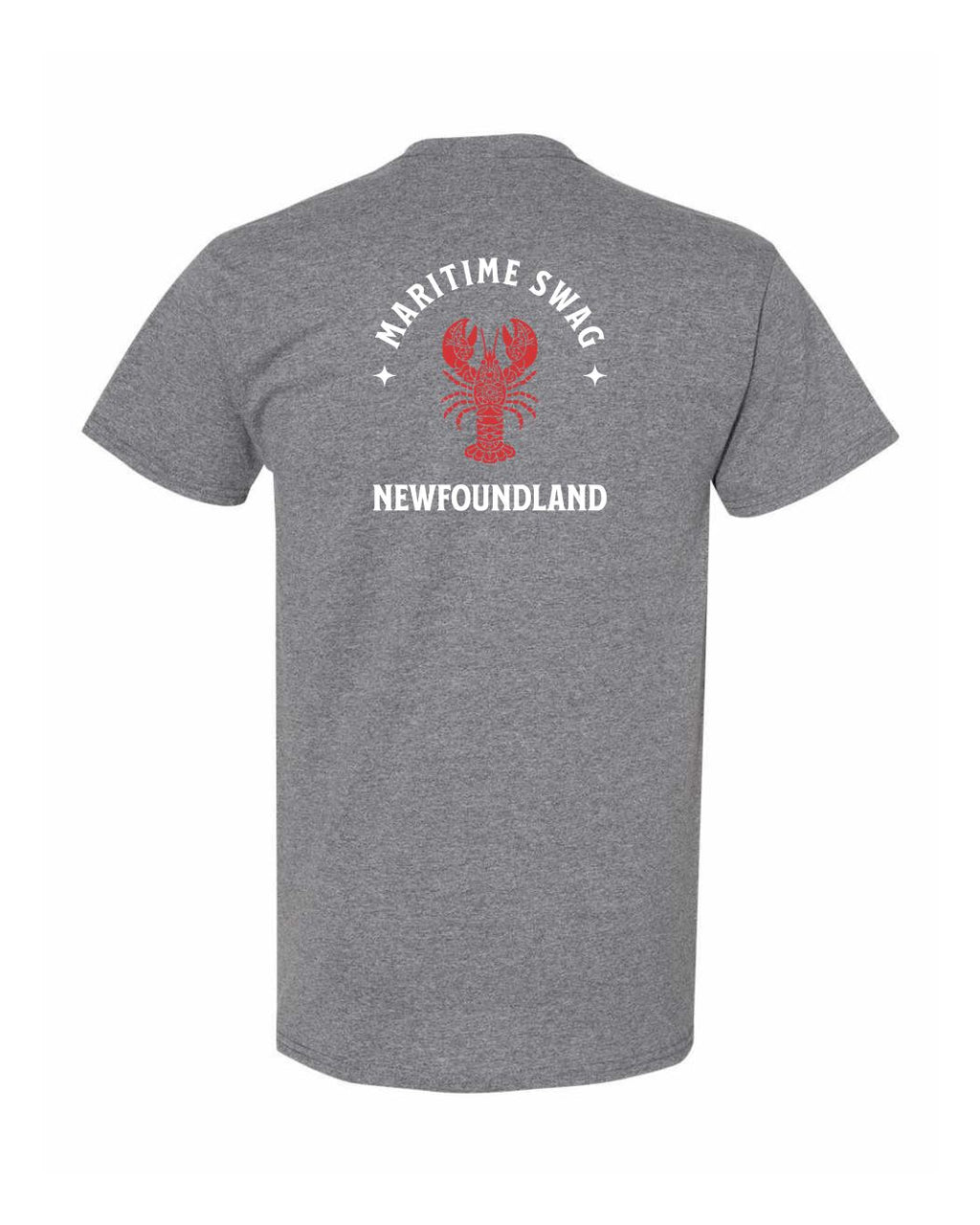 Maritime Swag NFLD Mandala Red Lobster Left Chest and Back Men's Tee