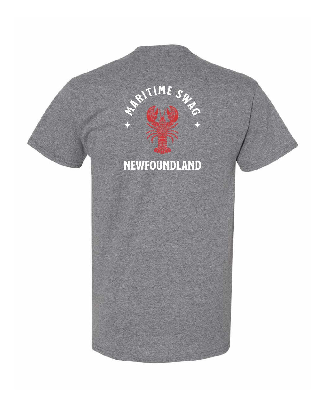 Maritime Swag NFLD Mandala Red Lobster Left Chest and Back Men's Tee