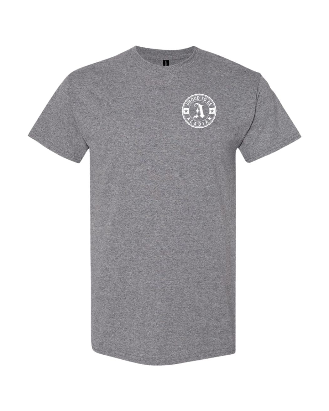 Proud to be Acadian Left Chest Only Mens Tee