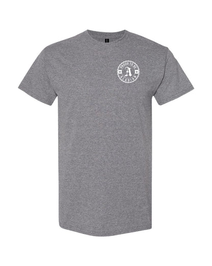 Proud to be Acadian Left Chest Only Mens Tee
