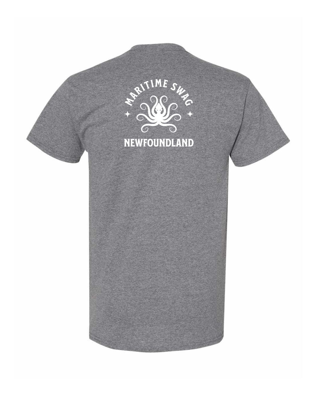 Maritime Swag Newfoundland Octopus Left Chest and Back Men's Tee