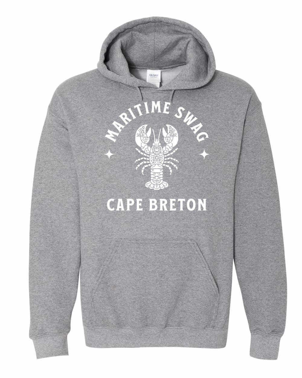 Maritime Swag Cape Breton Mandala white Lobster Full Pullover Hoodie
