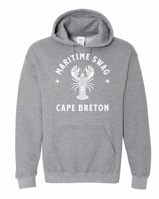 Maritime Swag Cape Breton Mandala white Lobster Full Pullover Hoodie