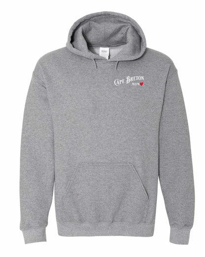 Cape Breton Mom Left Chest and Back Pullover Hoodie