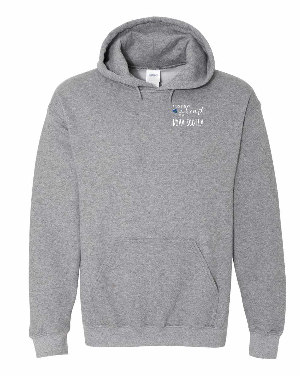 A piece of My heart in NS Tartan Heart Left Chest Pullover Hoodie - Unisex