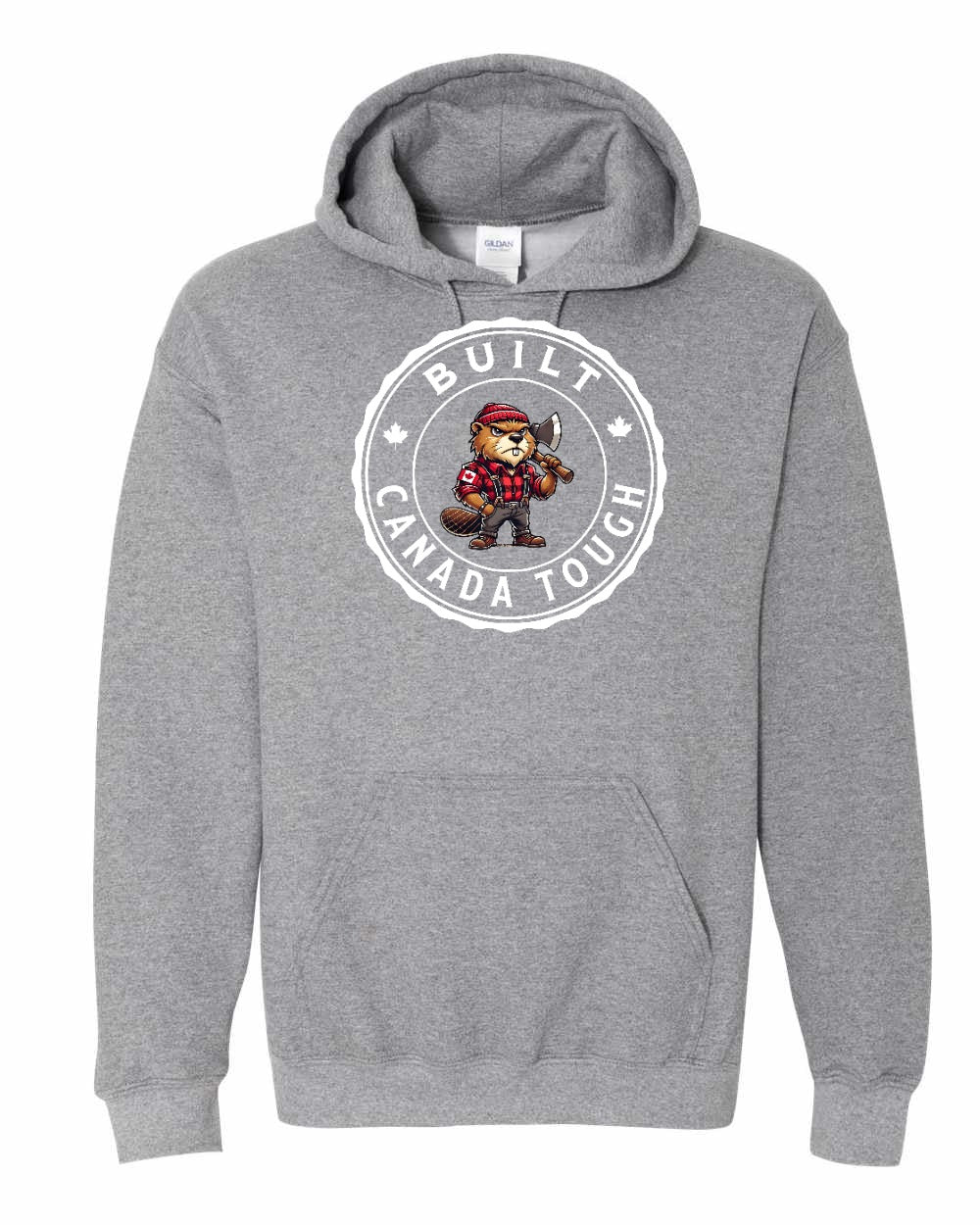 Built Canada Tough Male Beaver Pullover Hoodie - Gildan Canada (sewn Internationally) - Unisex