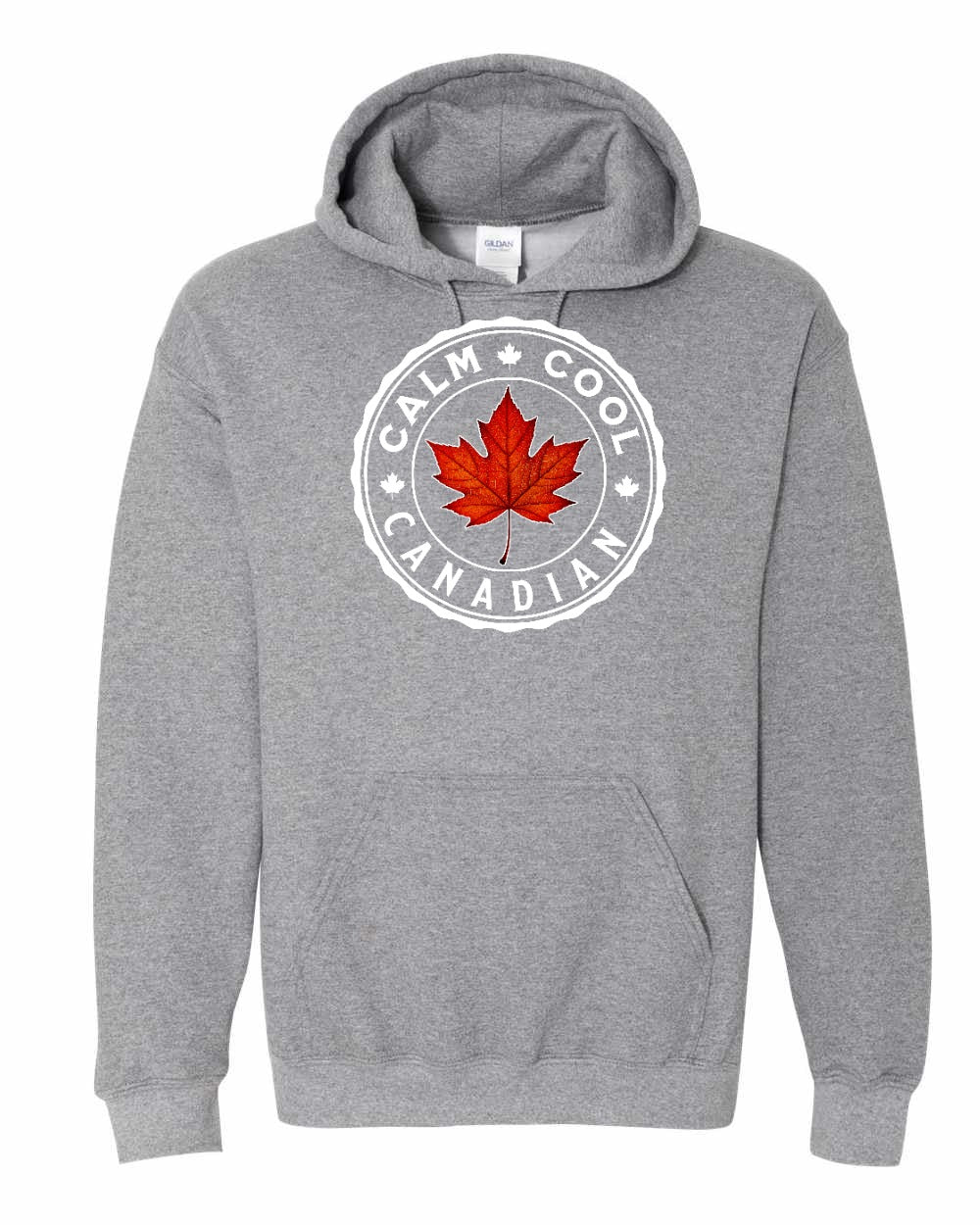Calm Cool Canadian Leaf Pullover Hoodie - Gildan Canada (sewn Internationally) - Unisex