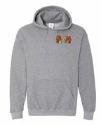 Canada Flowers Left Chest and Back Pullover Hoodie - Gildan Canada (sewn Internationally) - Unisex