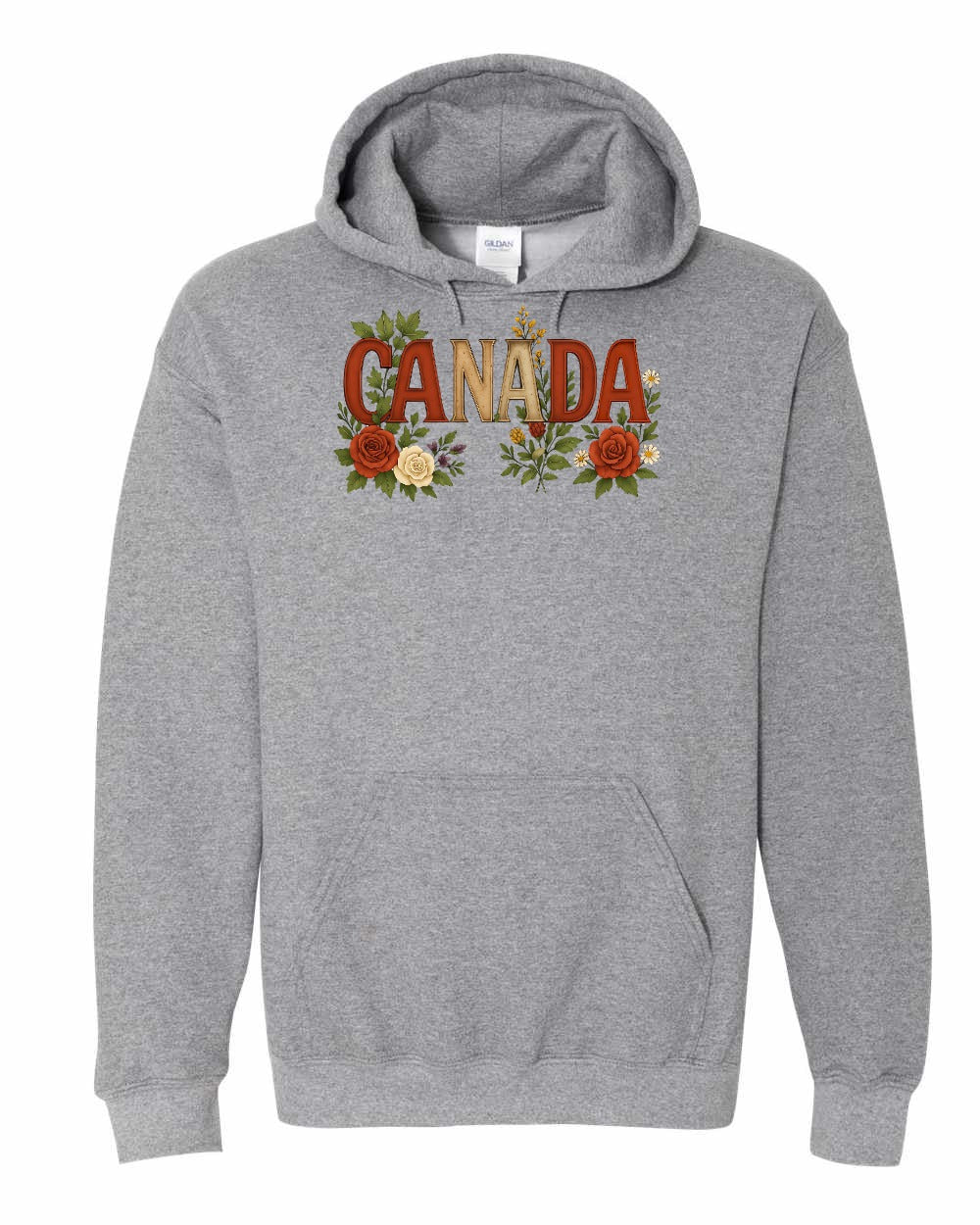 Canada Flowers Pullover Hoodie - Gildan Canada (sewn Internationally) - Unisex