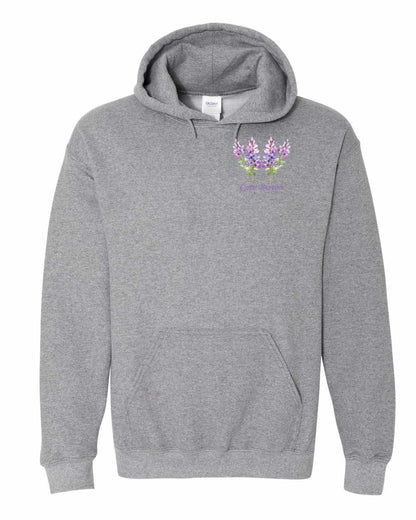 Cape Breton Lupin Left Chest and Back Pullover Hoodie