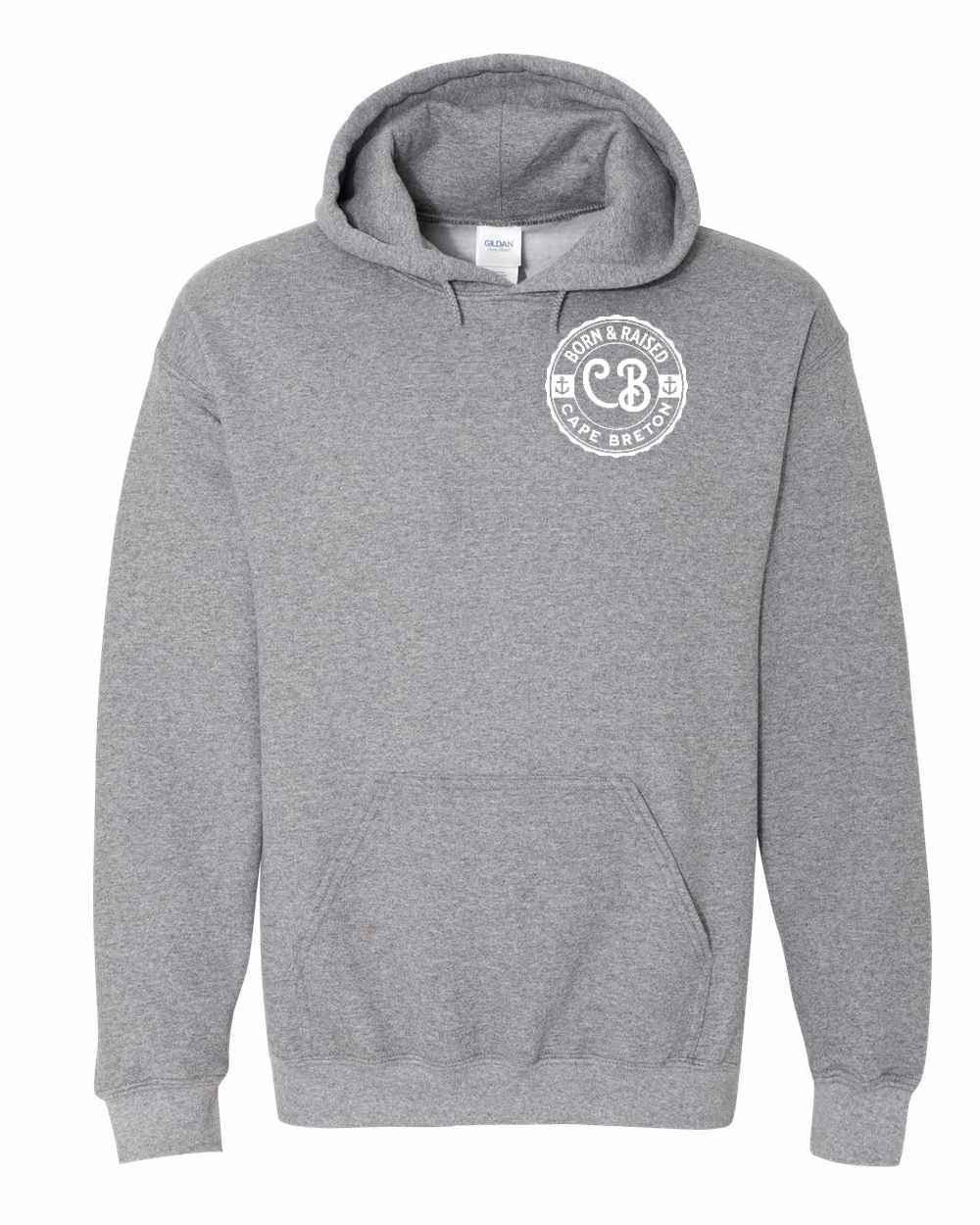 Born & Raised Cape Breton Left Chest Pullover Hoodie