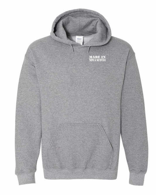Made In Nova Scotia ( White Lettering) Left Chest and Back pullover