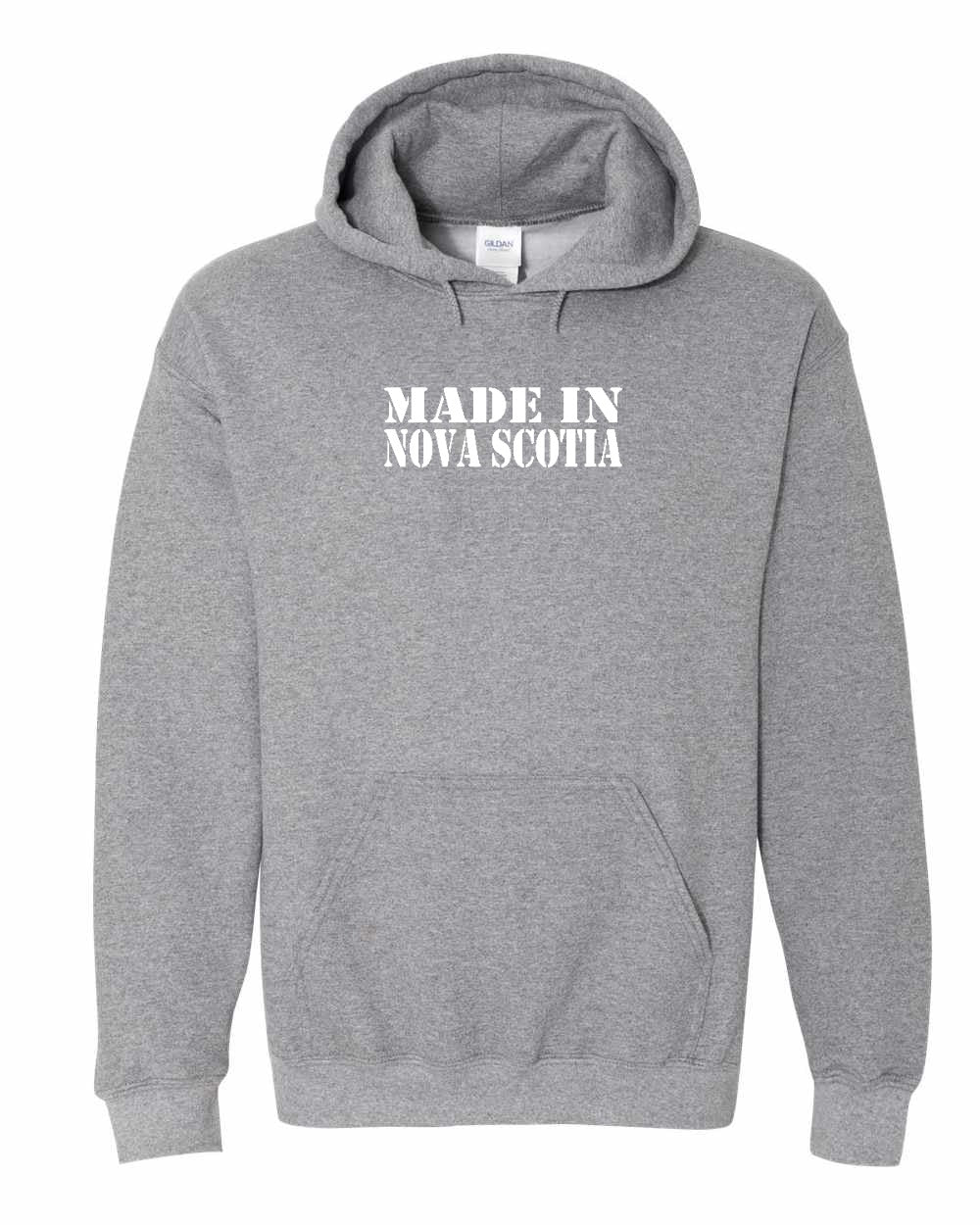 Made In NS ( White Lettering) Pullover Hoodie - Unisex