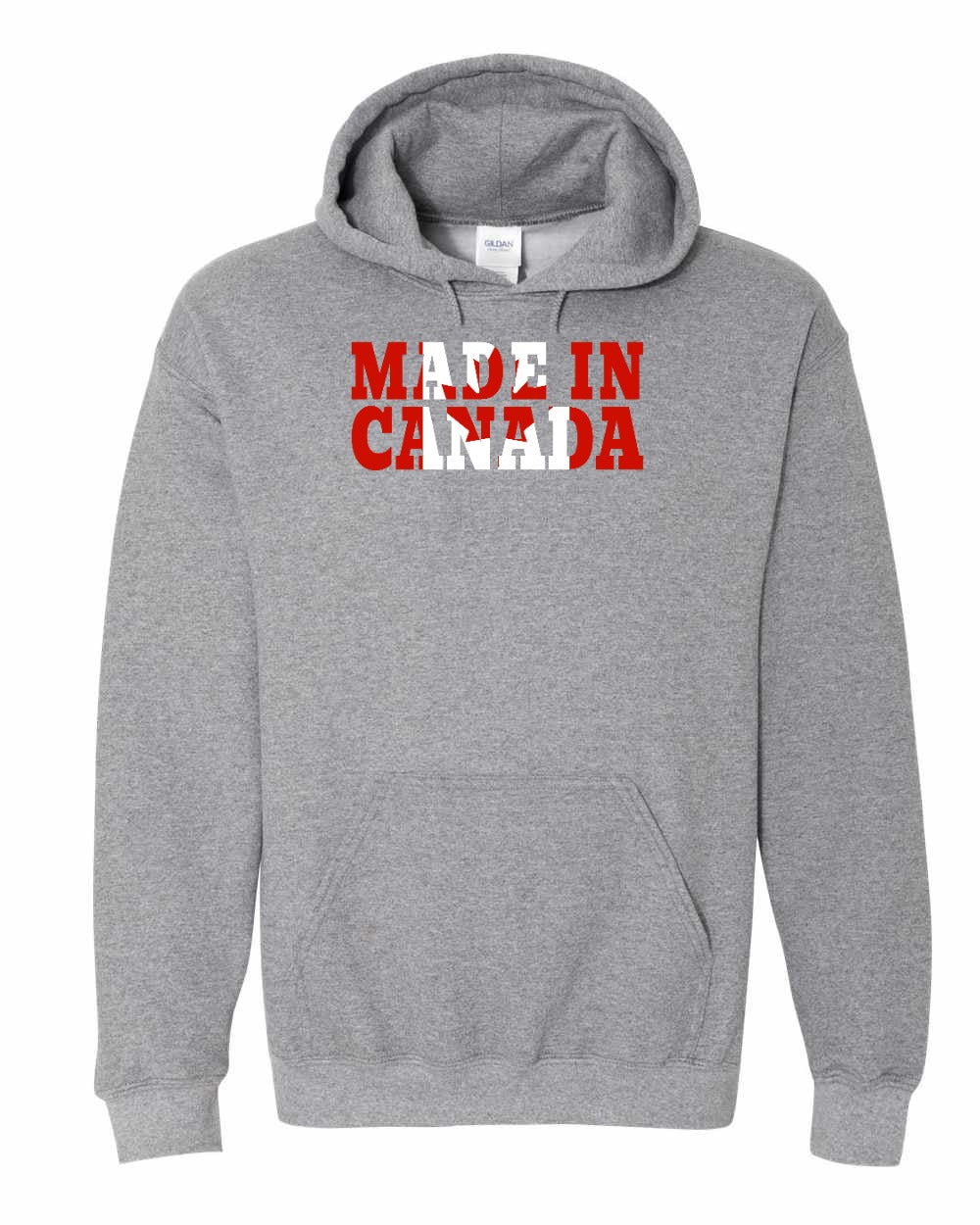 Made in Canada Flag Background Pullover Hoodie - Gildan Canada (sewn Internationally) - Unisex