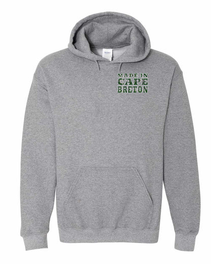 Made In Cape Breton Tartan Left Chest and Back Pullover Hoodie