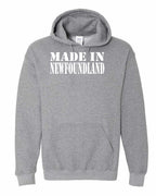 Made In NFLD ( White Lettering) Pullover Hoodie - Unisex