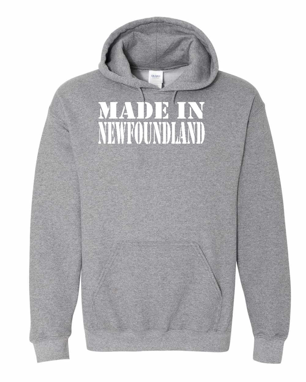 Made In NFLD ( White Lettering) Pullover Hoodie - Unisex