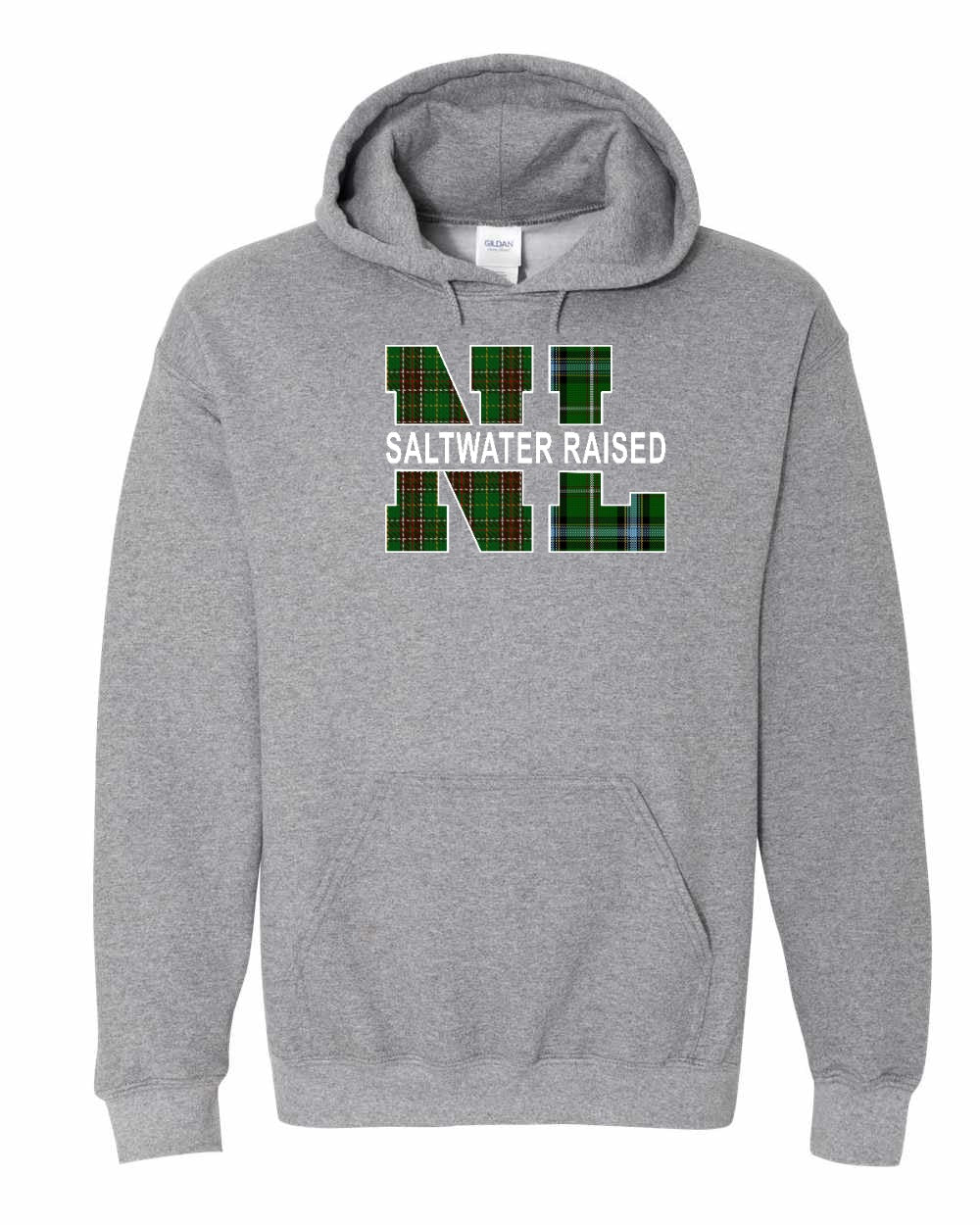 Newfoundland and Labrador Saltwater Raised Full Front Pullover Hoodie