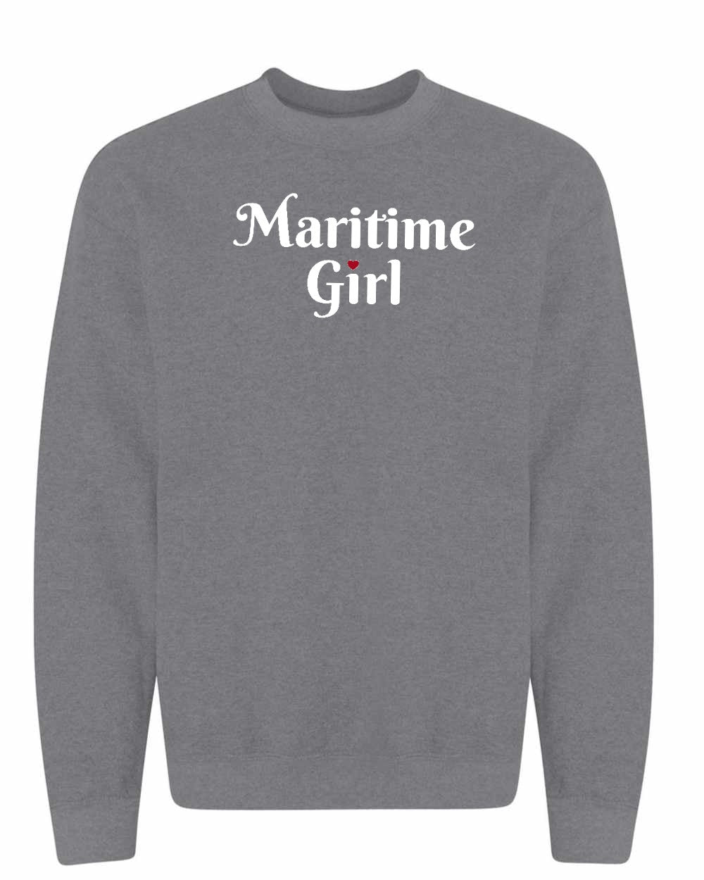 Maritime Girl Heart Dot Crewneck Sweatshirt - Unisex