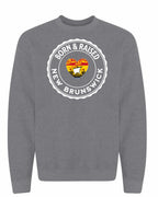 Born and Raised NB Heart Flag Crewneck Sweatshirt - Unisex