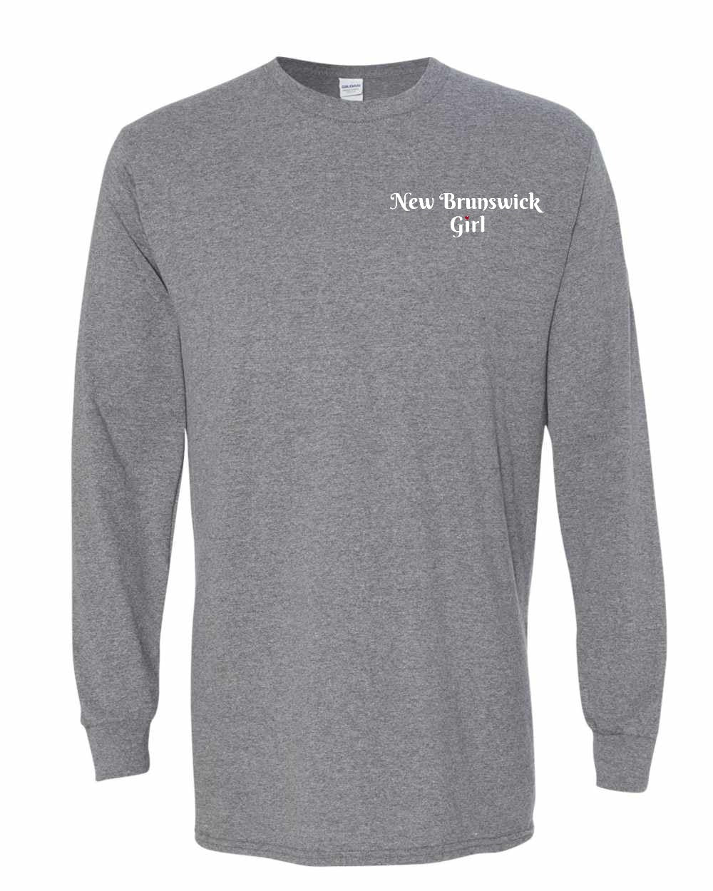 NB Girl Heart Dot Left Chest & Back Long Sleeve Tee - Unisex