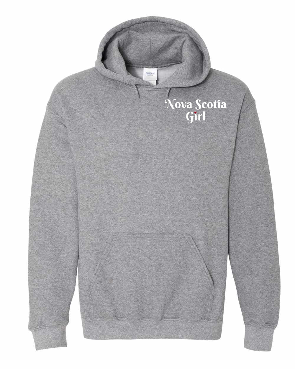 NS Girl Heart Dot Left Chest & Back Pullover Hoodie - Unisex