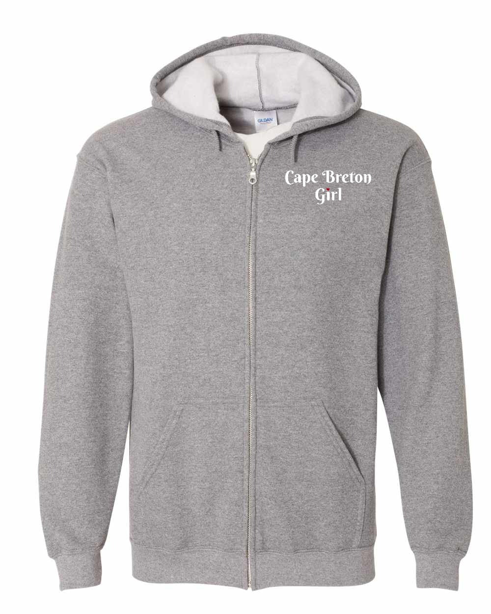 CB Girl Heart Dot Left Chest & Back Zip Hoodie - Unisex