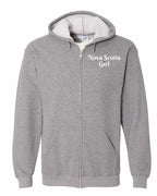 NS Girl Heart Dot Left Chest Zip Hoodie - Unisex