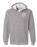 Born and Raised CB Heart Flag Left Chest & Back Zip Hoodie - Unisex