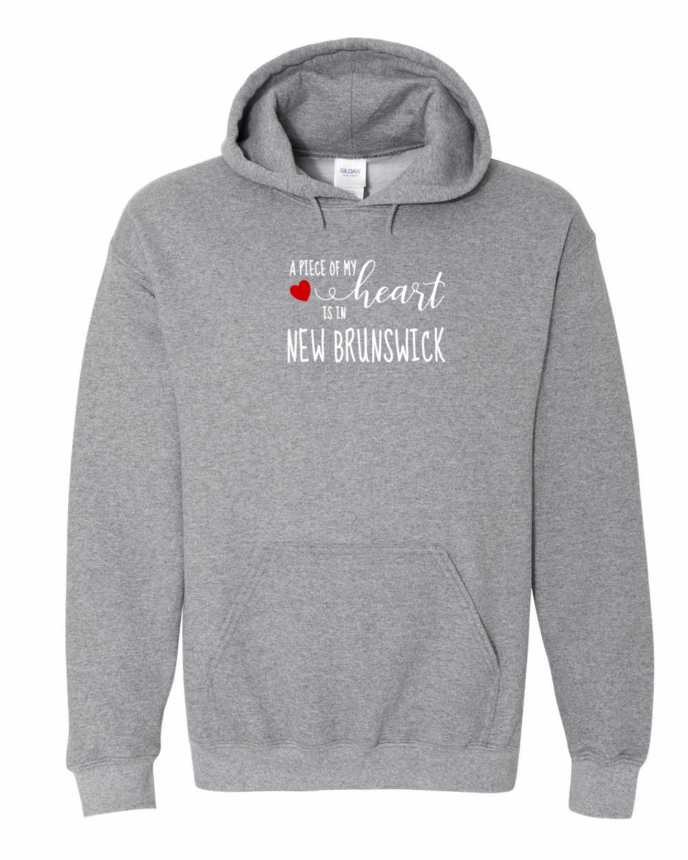 A piece of my Heart is in NB (Red Heart) Pullover Hoodie