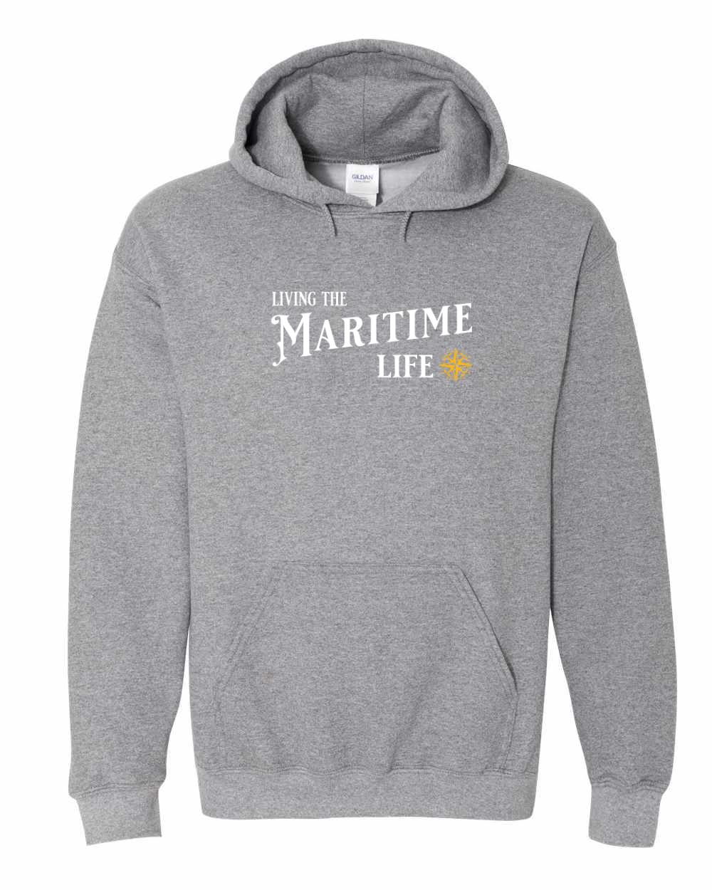 Living the maritime Life yellow Pullover Hoodie - Unisex