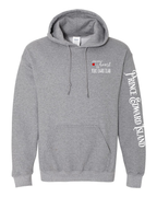 A piece of my Heart PEI red heart Left Chest and Sleeve Pullover Hoodie - Unisex