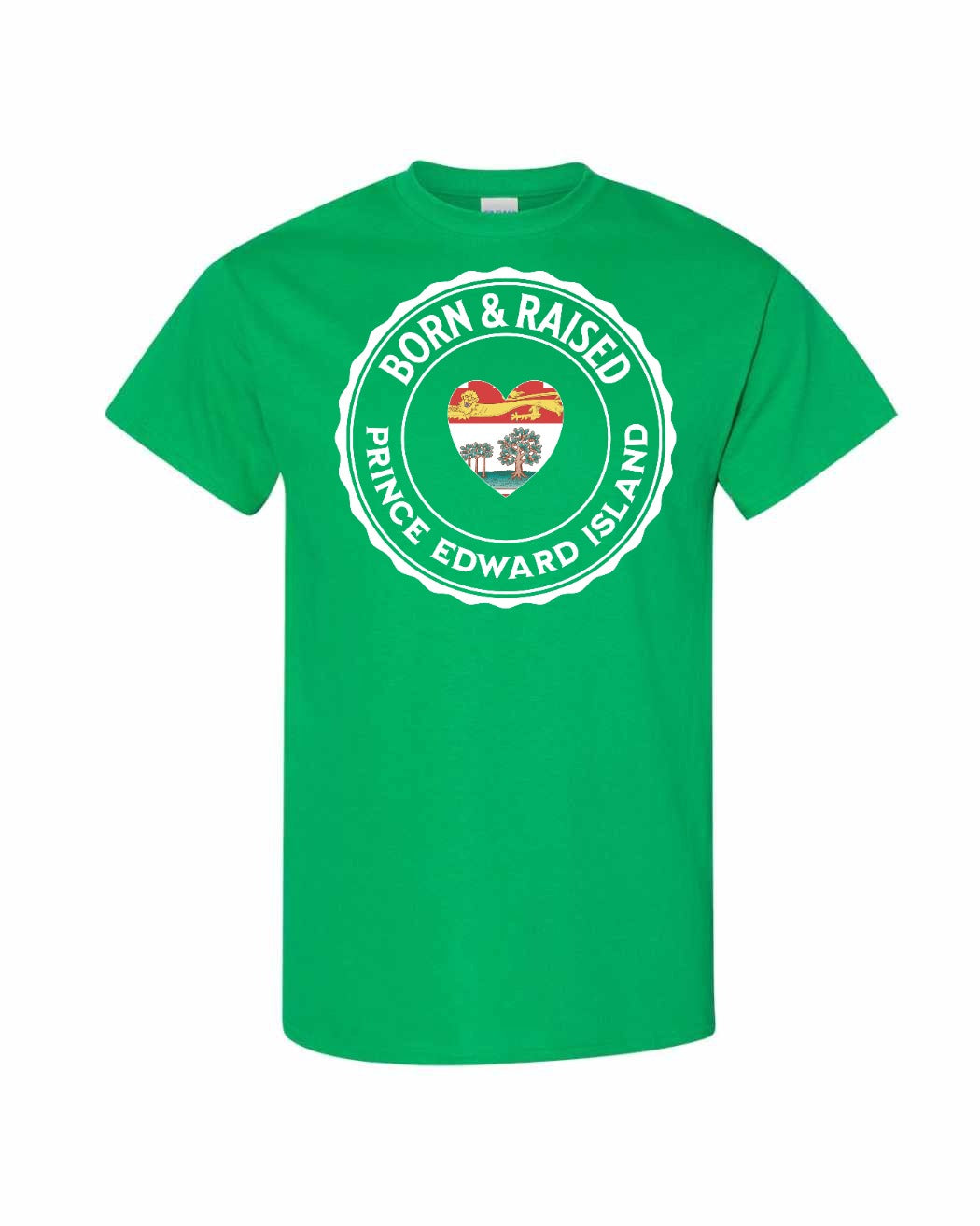 Born and Raised PEI Heart Flag Men's Tee