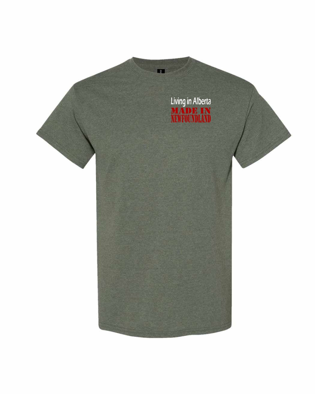 Living Alberta Made in NFLD Left Chest and Back Men's Tee