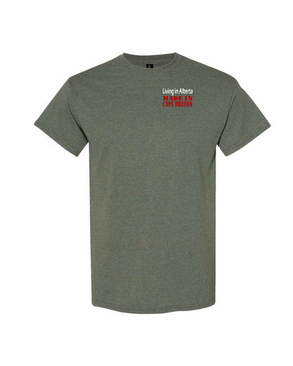 Living Alberta Made in Cape Breton Left Chest and Back Men's Tee