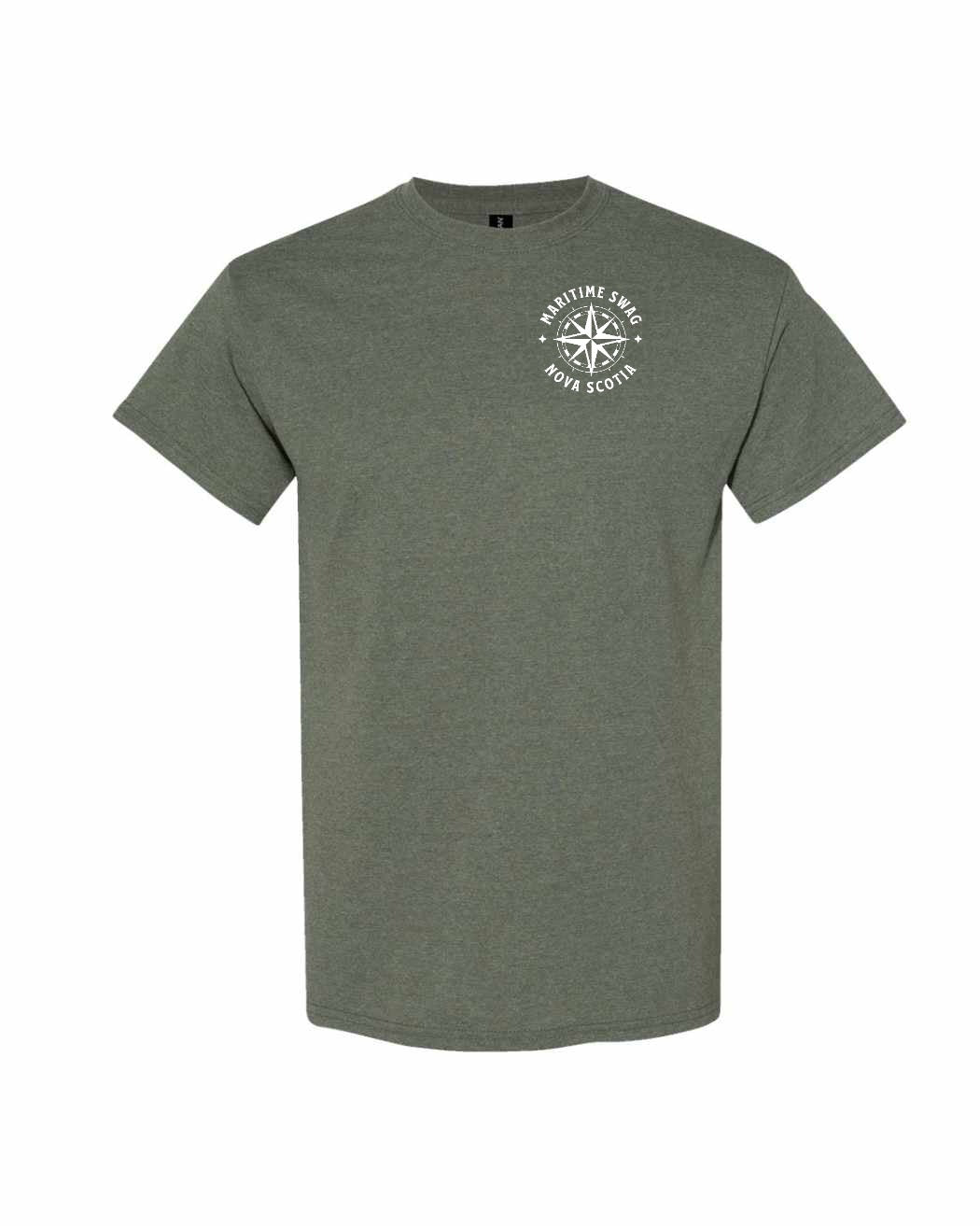 Maritime Swag NS Compass Left Chest and Back Men's tee