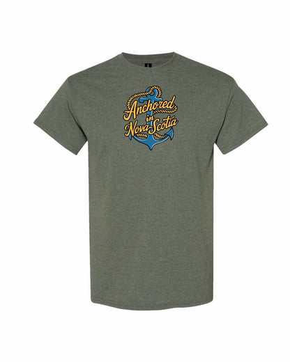 Anchored in Nova Scotia (New Design) Full mens-tee