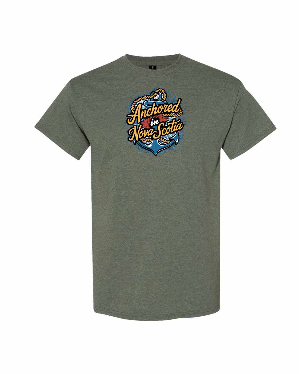 Anchored In Nova Scotia (Old Design) Full mens-tee