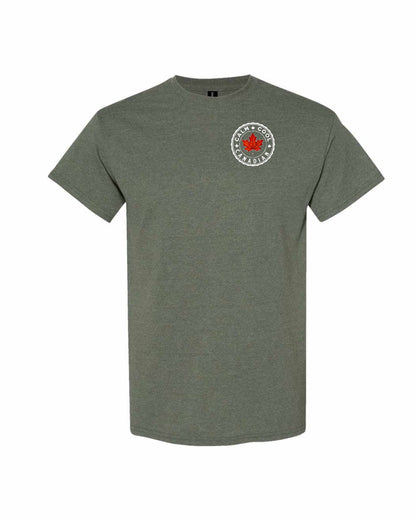 Calm Cool Canadian Leaf Left Chest Men's Tee