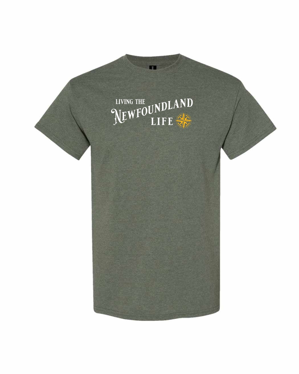 Living the Newfoundland Life yellow Full Men's Tee