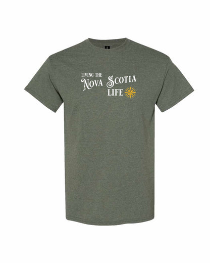 Living the Nova Scotia Life yellow Full mens-tee