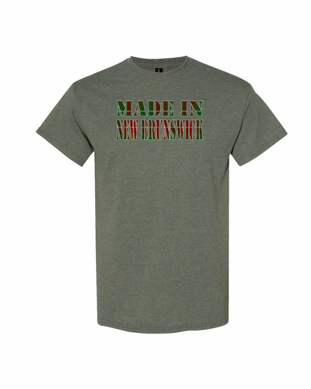 Made In New Brunswick ( Tartan Lettering) Full Men's Tee