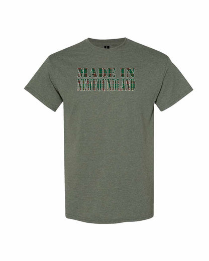Made In Newfoundland ( Tartan Lettering) Full Men's Tee