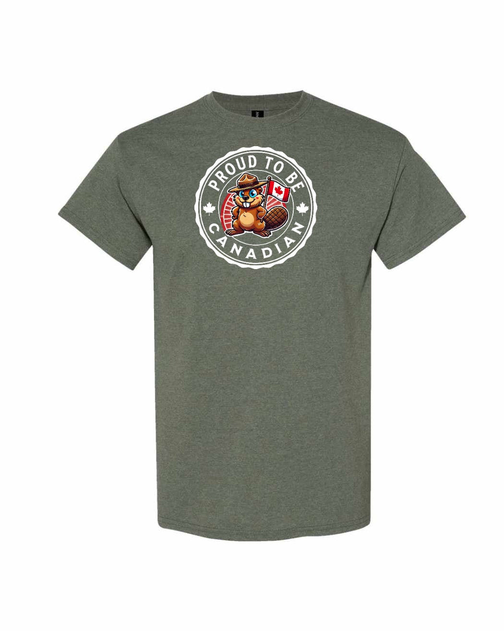 Proud to be Canadian Beaver Men's Tee - Gildan Canada (sewn Internationally)