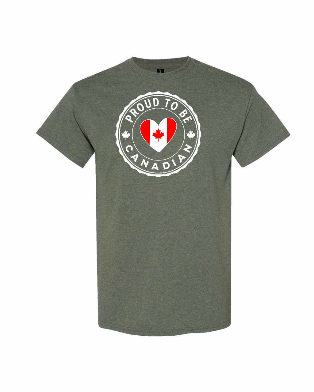 Proud to be Canadian heart flag Men's Tee - Gildan Canada (sewn Internationally)